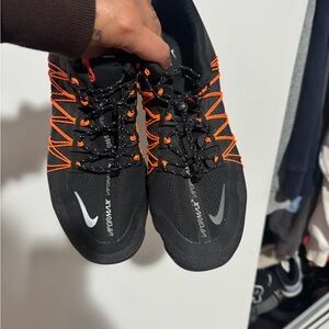 Nike Black and Orange Vapor Max utility